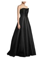 Basix Black Label Ruffled Strapless Gown