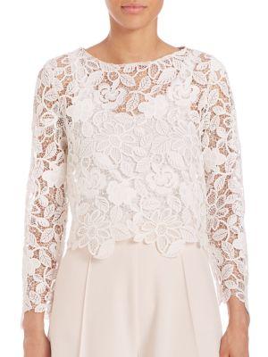 Abs Embellished Lace Blouse
