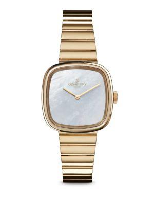 Shinola Gomelsky Eppie Sneed Mother-of-pearl & Pvd Gold Bracelet Watch