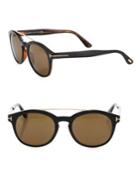 Tom Ford Eyewear 53mm Polarized Round Sunglasses