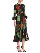 Johanna Ortiz Silk Floral Dress
