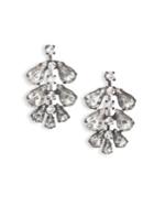 Erickson Beamon Frequent Flyer Crystal Leaf Earrings