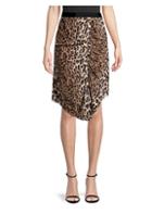 Joie Ornica Leopard Handkerchief Skirt