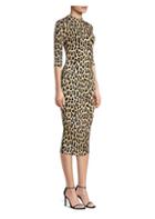 Alice + Olivia Delora Leopard-print Bodycon Dress