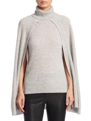 Saks Fifth Avenue Collection Turtleneck Layered Cape