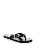 Coach Buckle Leather Sandals