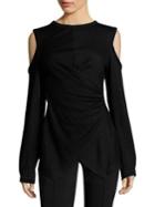 Yigal Azrouel Wool Cold Shoulder Top