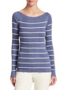 Theory Refined Stripe Boatneck Sweater
