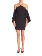 Milly Chelsea Italian Cady Cold-shoulder Dress