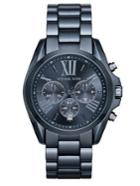 Michael Kors Bradshaw Chronograph Blue Ip Stainless Steel Bracelet Watch