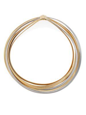 Marco Bicego Masai 18k White & Yellow Gold Five-strand Crossover Necklace