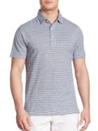Saks Fifth Avenue Collection Striped Cotton-blend Polo