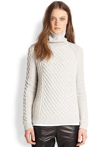 Vince Cable-knit Turtleneck Sweater