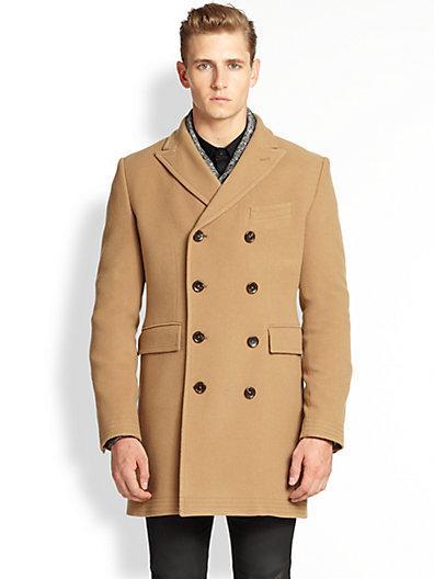 J. Lindeberg Wolger Double-breasted Wool-blend Coat