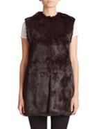 Adrienne Landau Oversized Rabbit Fur Vest