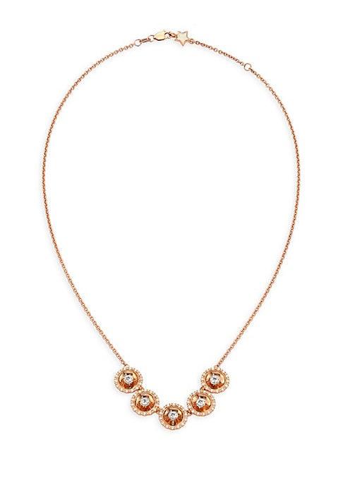 Pleve Aura 18k Rose Gold & Diamond Necklace