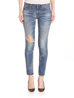 R13 Kate Distressed Skinny Jeans
