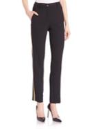 Versace Collection Embellished Tuxedo-stripe Pants