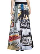 Alice + Olivia Alice + Olivia X Basquiat Meryl Embroidered Ball Skirt