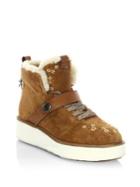 Coach Urban Hiker Beads Shearling-lined Suede Wedge Boots
