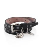 Alexander Mcqueen Foulard Leather Double Wrap Bracelet