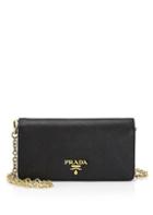 Prada Chain Leather Wallet