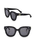 Gucci Oversize Crystal Star Mirrored Square Sunglasses