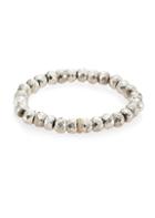 Sydney Evan Silver Pyrite, Diamond & 14k Yellow Gold Rondelle Spacer Bracelet