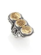 Konstantino Kerma Bronze & Sterling Silver Three-coin Ring
