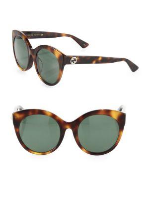 Gucci 54mm Round Cat's-eye Sunglasses