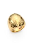 Roberto Coin Martellato 18k Yellow Gold Oval Cocktail Ring