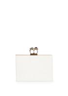 Alexander Mcqueen Double-ring Leather Clutch