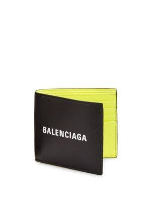 Balenciaga Logo Leather Bifold Wallet