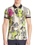 Versace Collection Abstract Printed Polo
