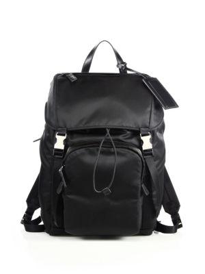 Prada Leather Trim Backpack