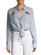 Mcguire Hideaway Chambray Embroidered Shirt
