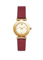 Tory Burch Sawyer Twist Goldtone And Multi-color Leather Watch Set