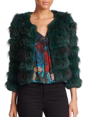Alice And Olivia Cropped Fur Jacket