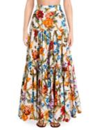 Dolce & Gabbana Floral Bamboo Print Maxi Skirt