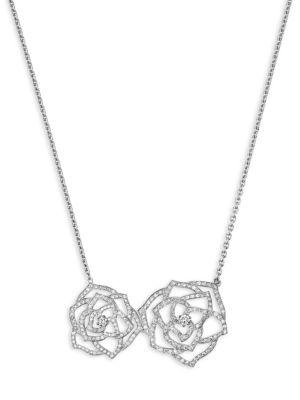 Piaget Rose Diamond & 18k White Gold Pendant Necklace