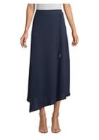 Donna Karan New York Asymmetric Draped Midi Skirt