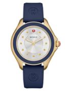 Michele Watches Cape Honey Topaz, Goldtone Stainless Steel & Silicone Strap Watch/navy