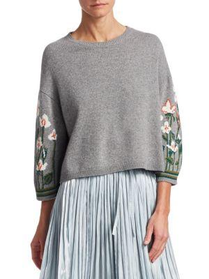 Redvalentino Floral Knit Pullover