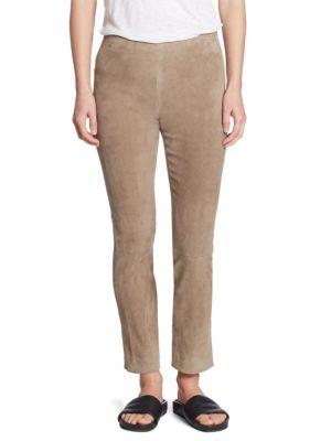 Vince Stretch Suede Cropped Pants