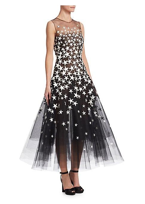 Oscar De La Renta Starfish Tulle A-line Cocktail Dress