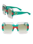 Gucci Web 54mm Oversized Square Sunglasses