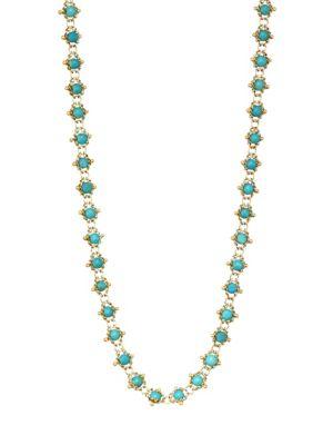Amali Turquoise & 18k Gold Chain Necklace