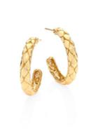 John Hardy Legends Cobra 18k Yellow Gold Small Hoop Earrings/0.75