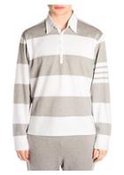 Thom Browne Striped Long-sleeve Polo Shirt