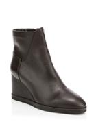 Aquatalia Judy Leather Wedge Ankle Boots